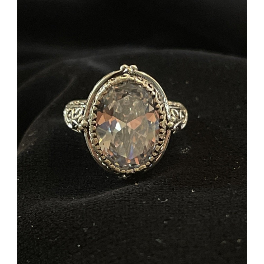 JTV FZN 9.25 Sterling Silver Zirconia Ring Size 5